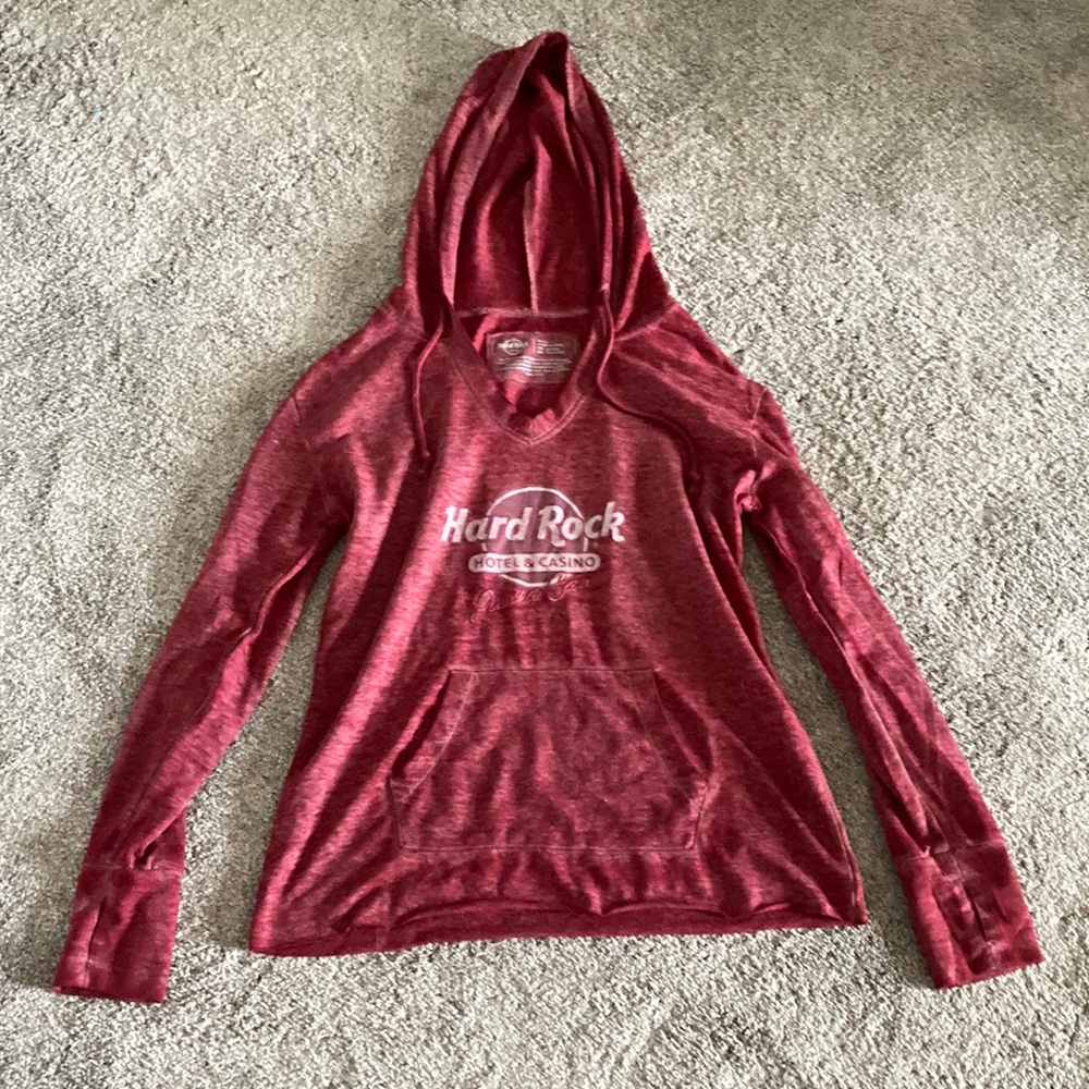 Women’s Hooded Long Sleeve Hard Rock Punta Cana Shirt Size Small